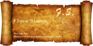 Flora Simeon névjegykártya